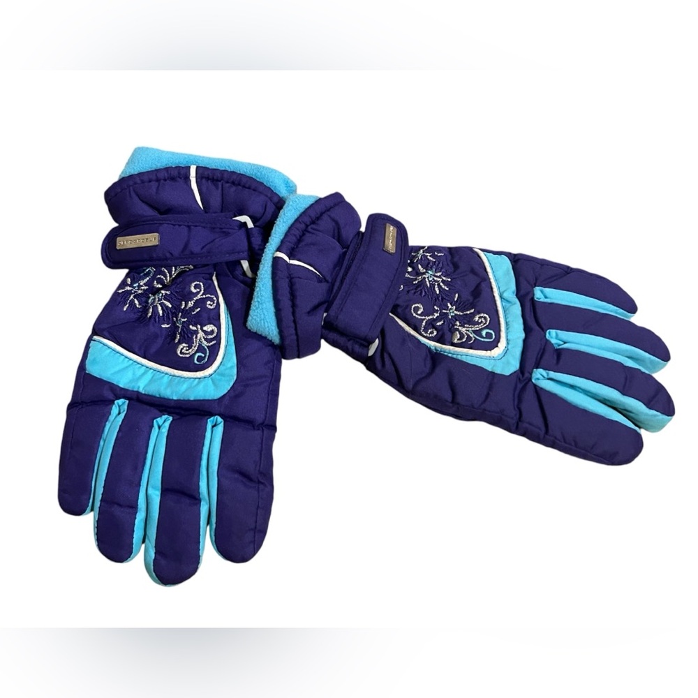 ZeroXPosur Thinsulate 40 Gram Insulation Ski Gloves in Purple and Blue  Kids
